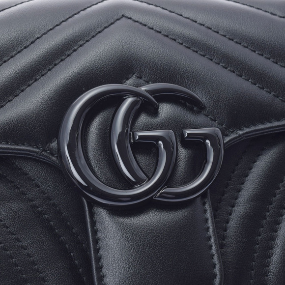 Gucci GG Marmont Quilted Black Leather Shoulder Bag - Picture 7 of 9